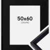Ramme Globe Sort 50x60 cm - Passepartout Sort 35x45 cm
