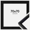 Ramme Globe Sort 70x70 cm - Passepartout Sort 60x60 cm