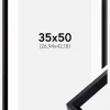 Ramme Globe Sort 35x50 cm - Passepartout Hvid 11x17 inches