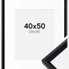 Ramme Globe Sort 40x50 cm - Passepartout Hvid 27x35 cm