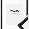 Ramme Globe Sort 28x35 cm - Passepartout Hvid 20x25 cm