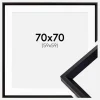 Ramme Globe Sort 70x70 cm - Passepartout Hvid 60x60 cm