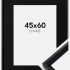 Ramme Globe Sort 45x60 cm - Passepartout Sort 32x45 cm