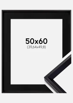 Ramme Globe Sort 50x60 cm - Passepartout Sort 16x20 inches