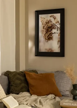 Ramme Globe Sort 40x40 cm - Passepartout Sort 10x10 inches