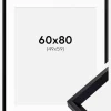 Ramme Globe Sort 60x80 cm - Passepartout Hvid 50x60 cm