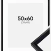 Ramme Globe Sort 50x60 cm - Passepartout Hvid 40x50 cm