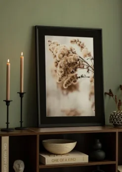 Ramme Globe Sort 50x50 cm - Passepartout Sort 35x35 cm