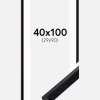 Ramme Globe Sort 40x100 cm - Passepartout Hvid 30x91 cm