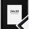 Ramme Globe Sort 24x30 cm - Passepartout Sort 6x8 inches