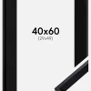 Ramme Globe Sort 40x60 cm - Passepartout Sort 30x50 cm