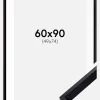 Ramme Globe Sort 60x90 cm - Passepartout Hvid 50x75 cm
