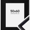 Ramme Globe Sort 50x60 cm - Passepartout Sort 14x18 inches