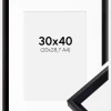 Ramme Globe Sort 30x40 cm - Passepartout Hvid 21x29,7 cm (A4)