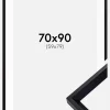 Ramme Globe Sort 70x90 cm - Passepartout Hvid 60x80 cm
