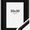 Ramme Globe Sort 20x30 cm - Passepartout Sort 15x22 cm
