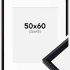 Ramme Globe Sort 50x60 cm - Passepartout Hvid 37x46 cm