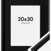 Ramme Globe Sort 20x30 cm - Passepartout Sort 15x21 cm (A5)