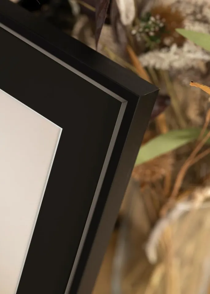 Ramme Globe Sort 20x30 cm - Passepartout Sort 15x21 cm (A5)