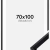 Ramme Globe Sort 70x100 cm - Passepartout Hvid 59,4x84 cm (A1)
