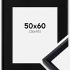Ramme Globe Sort 50x60 cm - Passepartout Sort 37x46 cm