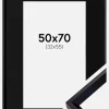 Ramme Globe Sort 50x70 cm - Passepartout Sort 33x56 cm