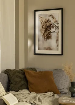 Ramme Globe Sort 45x60 cm - Passepartout Hvid 35x50 cm