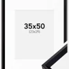 Ramme Globe Sort 35x50 cm - Passepartout Hvid 24x30 cm