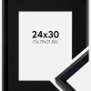 Ramme Globe Sort 24x30 cm - Passepartout Sort 7x9 inches