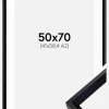 Ramme Globe Sort 50x70 cm - Passepartout Hvid 42x59,4 cm (A2)