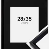 Ramme Globe Sort 28x35 cm - Passepartout Sort 20x25 cm