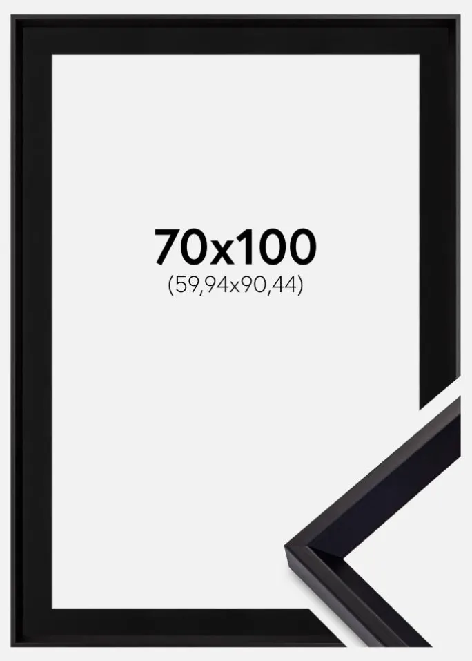 Ramme Globe Sort 70x100 cm - Passepartout Sort 24x36 inches
