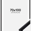 Ramme Globe Sort 70x100 cm - Passepartout Hvid 24x36 inches