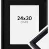 Ramme Globe Sort 24x30 cm - Passepartout Sort 18x24 cm