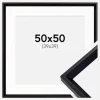 Ramme Globe Sort 50x50 cm - Passepartout Hvid 40x40 cm