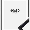 Ramme Globe Sort 60x80 cm - Passepartout Hvid 50x65 cm