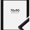 Ramme Globe Sort 70x90 cm - Passepartout Sort 24x30 inches