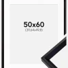 Ramme Globe Sort 50x60 cm - Passepartout Hvid 16x20 inches