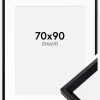 Ramme Globe Sort 70x90 cm - Passepartout Hvid 55x70 cm