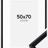 Ramme Globe Sort 50x70 cm - Passepartout Hvid 33x56 cm