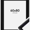 Ramme Globe Sort 60x80 cm - Passepartout Sort 50x65 cm