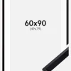 Ramme Globe Sort 60x90 cm - Passepartout Hvid 50x80 cm