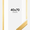 Ramme Gold Wood 40x70 cm - Passepartout Hvid 25x60 cm