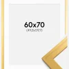 Ramme Gold Wood 60x70 cm - Passepartout Hvid 20x24 inches