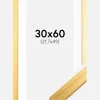 Ramme Gold Wood 30x60 cm - Passepartout Hvid 22,7x50 cm