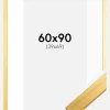 Ramme Gold Wood 60x90 cm - Passepartout Hvid 40x70 cm