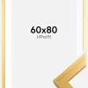 Ramme Gold Wood 60x80 cm - Passepartout Hvid 50x70 cm
