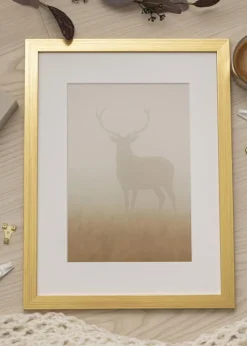 Ramme Gold Wood 20x30 cm - Passepartout Hvid 15x22 cm