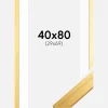 Ramme Gold Wood 40x80 cm - Passepartout Hvid 30x70 cm