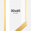 Ramme Gold Wood 30x60 cm - Passepartout Hvid 18x46 cm